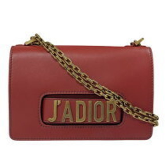 Christian Dior JADIOR flap bag red calf leather shoulder - Picture 1 of 7